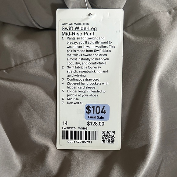 lululemon athletica Pants - lululemon athletica Gray Wide-Leg Pants